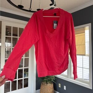 Universal Thread Women's V-Neck pink Sweater nwt Size large